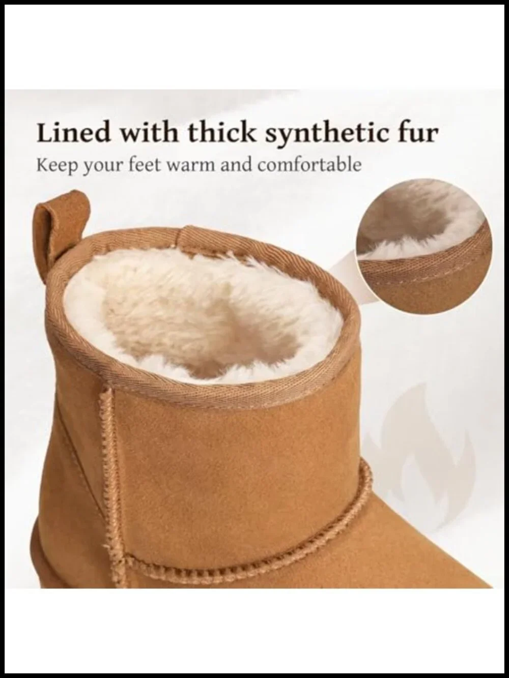 Genuine Suede Ankle Snow Boots - Anti-Slip Warm Comfort Winter Short Boots for